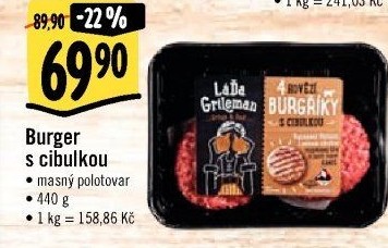 Burgříky s cibulkou Láďa Grileman Kostelecké uzeniny