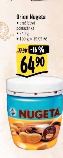 Čokokrém arašídový Nugeta Orion