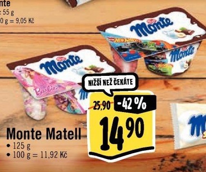 Dezert se sušenkami Monte Zott