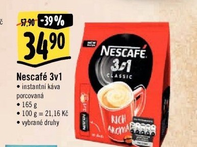 Instantní káva porcovaná 3v1 Nescafé