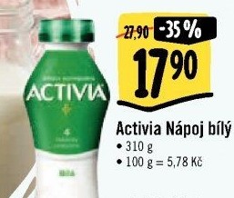 Jogurtový nápoj Activia Danone