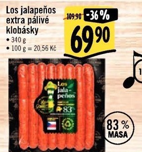 Klobásy na grilování Los Jalapeňos Kostelecké uzeniny