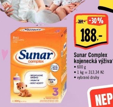 Kojenecké mléko Sunar Complex