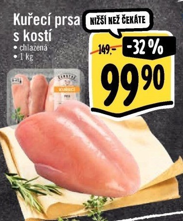 Kuřecí prsa s kostí Albert