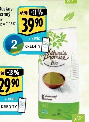 Kuskus celozrnný bio Nature'