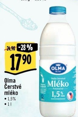 Mléko čerstvé Olma - 1,5% polotučné