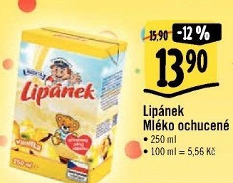 Nápoj mléko ochucené Lipánek