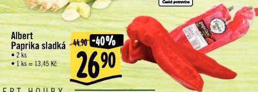 Paprika červená Albert