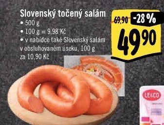 Salám slovenský točený