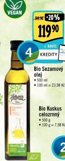 Sezamový olej bio Nature'