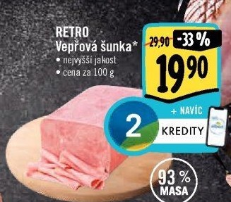 Šunka vepřová nejvyšší jakosti Albert Retro