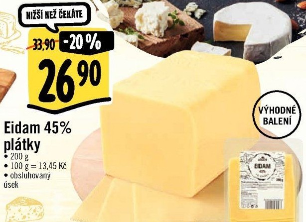 Sýr Eidam 45% Albert