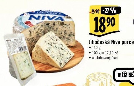 Sýr Niva Jihočeská 50% Madeta