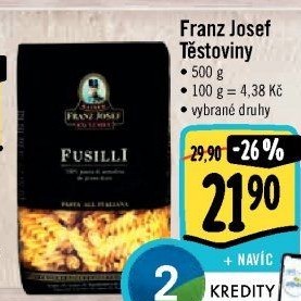 Těstoviny semolinové Franz Josef Kaiser