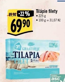 Tilápie filety mražená Albert Heijn