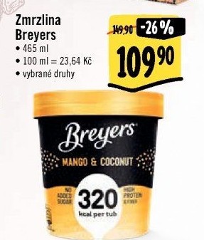 Zmrzlina proteinová v kelímku Breyers Delights