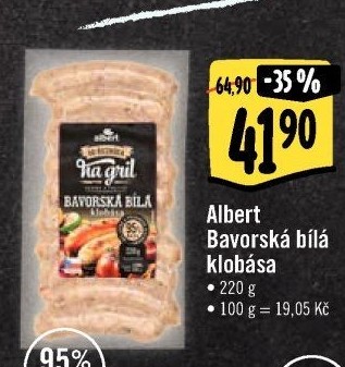 Bílá bavorská klobása Od řezníka na gril Albert