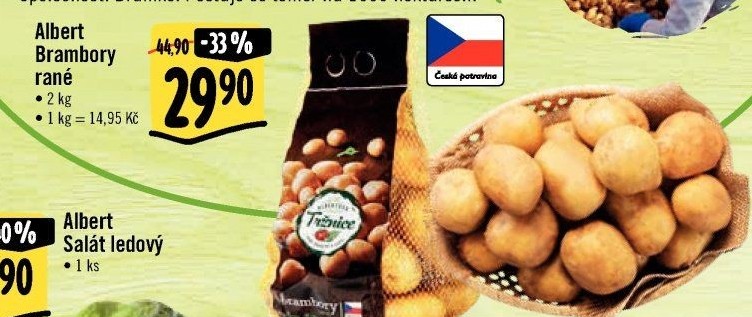 Brambory konzumní rané Albert