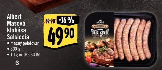 Klobásy Salsiccia Od řezníka na gril Albert