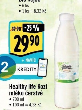 Kozí mléko čerstvé Healthy life Nature'