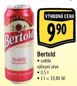Pivo světlé výčepní Bertold
