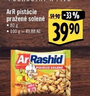 Pražené pistácie Ar Rashid