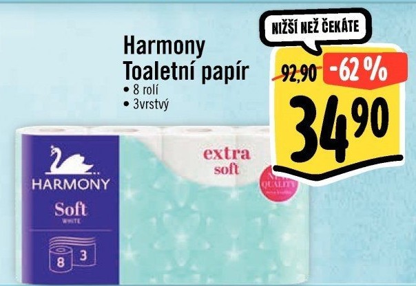 Toaletní papír 3vrstvý Harmony