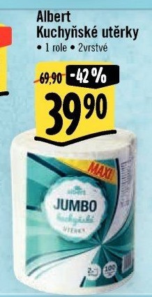 Utěrky kuchyňské 2vrstvé Jumbo Albert