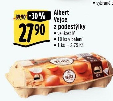 Vejce z podestýlky M Albert