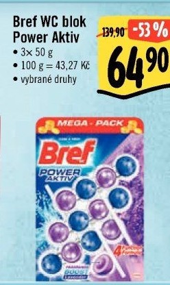 WC blok tuhý Power Aktiv Bref