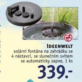Fontána zahradní solární Ideenwelt