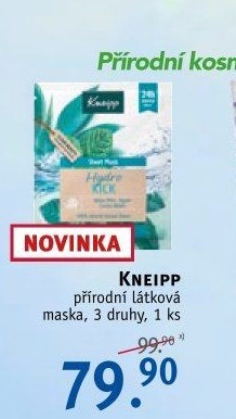 Textilní pleťová maska Kneipp