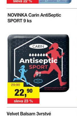 NOVINKA Carin AntiSeptic SPORT 9 ks