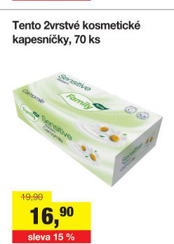 Papírové kapesníčky 2vrstvé Tento - box