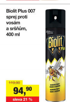 Přípravek proti vosám sprej Plus Biolit
