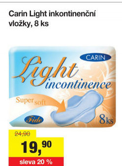 Vložky dámské inkontinenční Light Carine