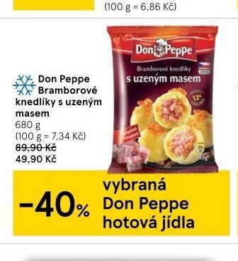 Don Peppe Bramborové knedlíky s uzeným masem