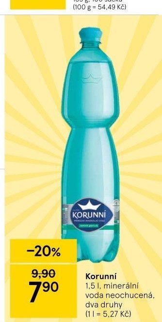 Korunní 1,5 l minerální voda