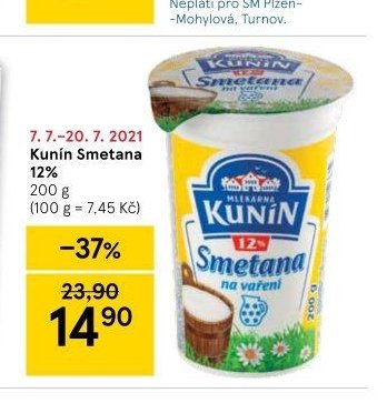 Kunín Smetana 12%
