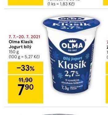 Olma Klasik Jogurt bílý