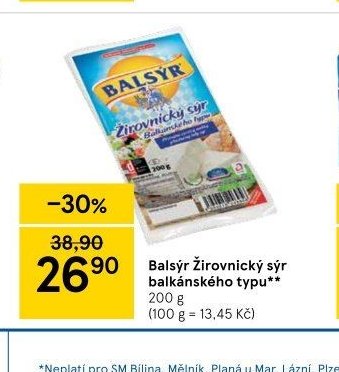 Balsýr Žirovnický sýr balkánského typu