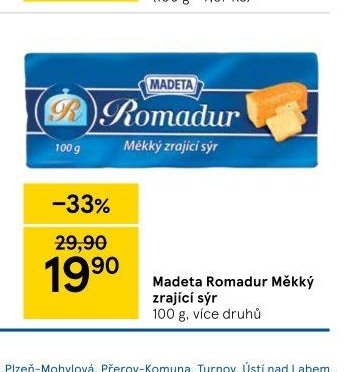 Madeta Romadur Měkký zrající sýr