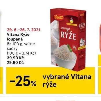 Vitana Rýže loupaná 8x100 g