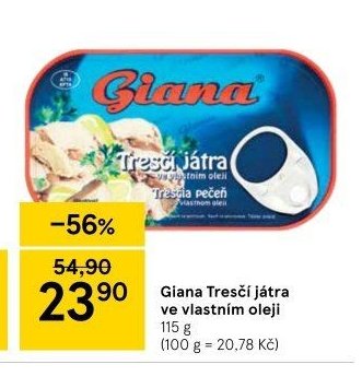 Giana Tresčí játra 115 g
