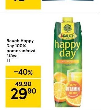 Rauch Happy Day 100% pomerančová šťáva 1 l