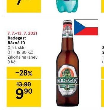 Radegast Rázná 10 0,5 l
