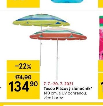 Tesco Plážový slunečník