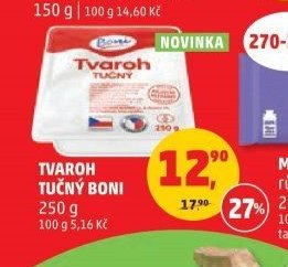 Tvaroh tučný Boni 250 g