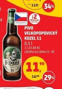 Pivo Velkopopovický Kozel 11 0,5 l
