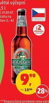 Pivo Radegast Rázná 10 0,5 l